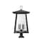 Z-Lite Rainer 6 Light Outdoor Pier Mounted Fixture, 17.5in. W x 33.5in. H, Black 5015PHXXLR-533PM-BK - alternate 4